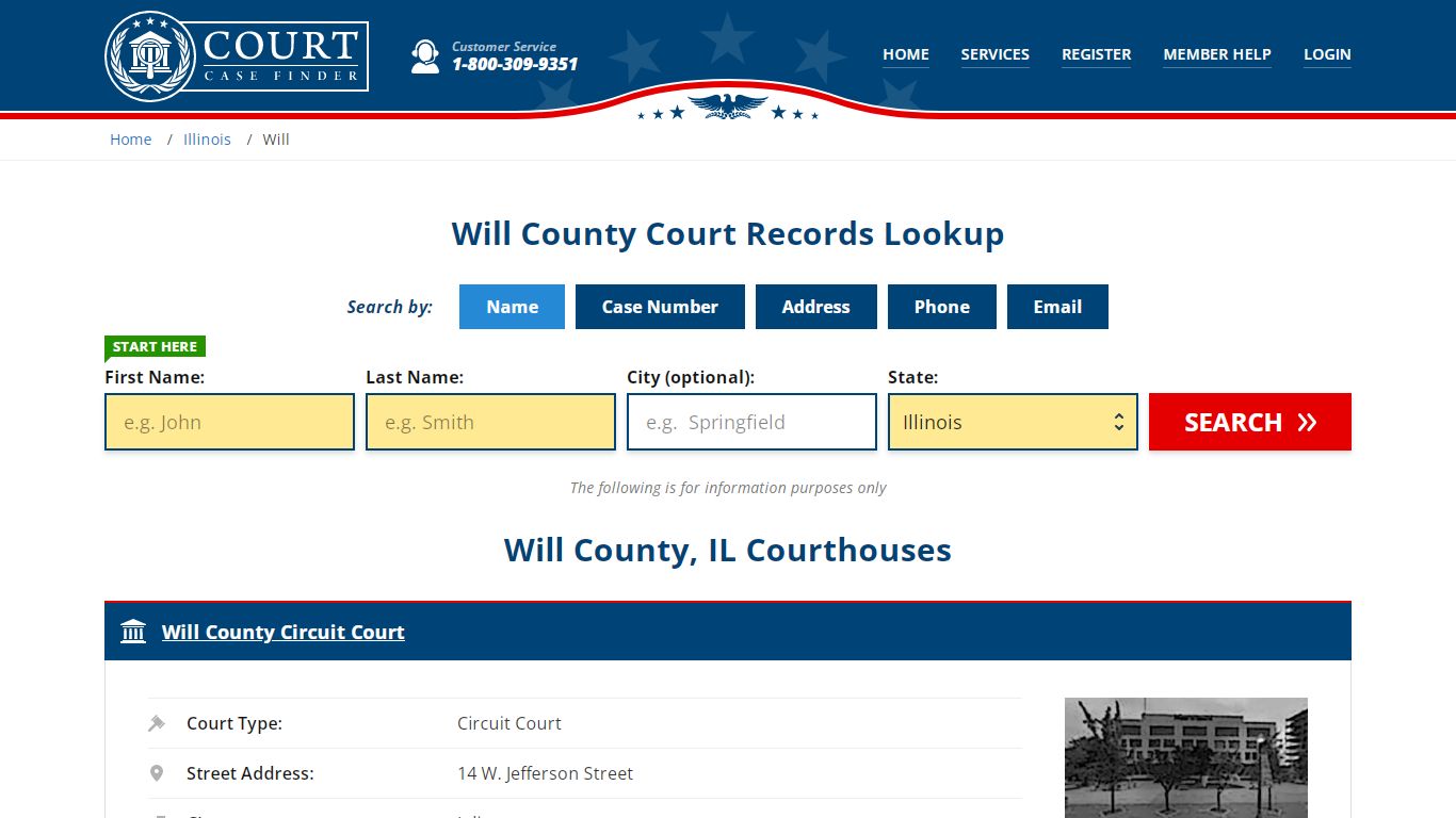 Will County Court Records | IL Case Lookup - CourtCaseFinder.com