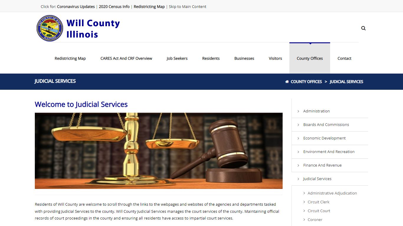 Judicial Services - Will County, Illinois